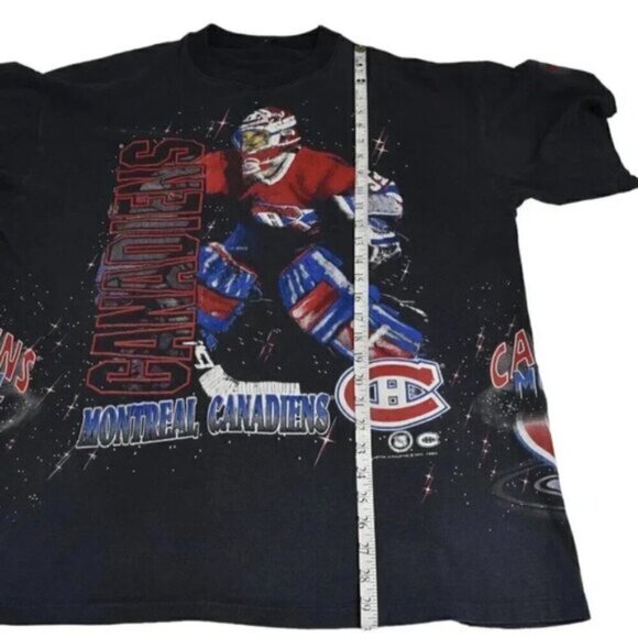 Vintage Montreal Canadians NHL Hockey T-Shirt 1994 All Over Print Size XL - Picture 12 of 12